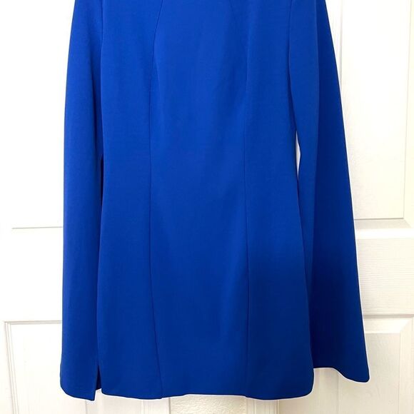Mossman Cobalt Blue Sense Of Mystery Night Out Dress Long Sleeve Mini Size 10 - Picture 6 of 16